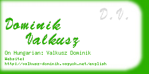 dominik valkusz business card